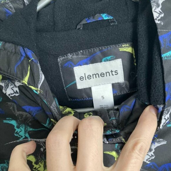 EEUC Like New Elements Fleece Lined Dinosaur Print Jacket size 5 - Picture 3 of 3